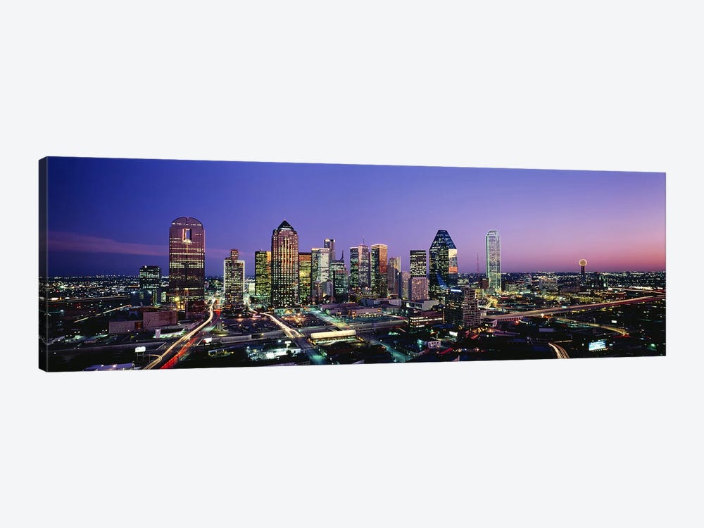 NightDallas, Texas, USA by Panoramic Images 1-piece Canvas Artwork