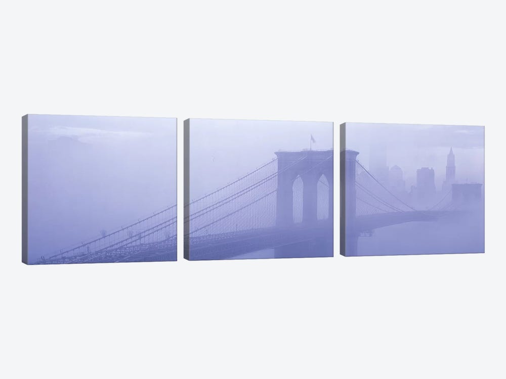 Brooklyn Bridge New York NY by Panoramic Images 3-piece Canvas Art Print