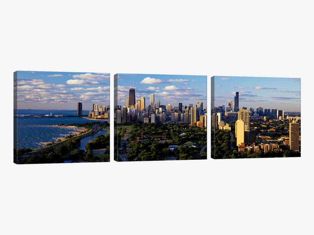 Chicago IL by Panoramic Images 3-piece Canvas Wall Art
