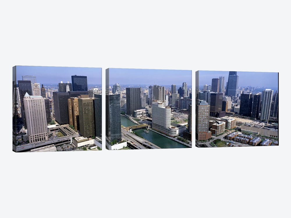 Chicago River Chicago IL by Panoramic Images 3-piece Canvas Print
