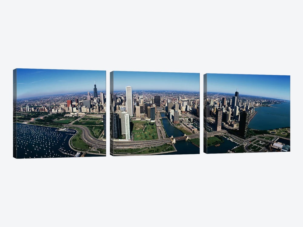 Chicago IL by Panoramic Images 3-piece Canvas Artwork