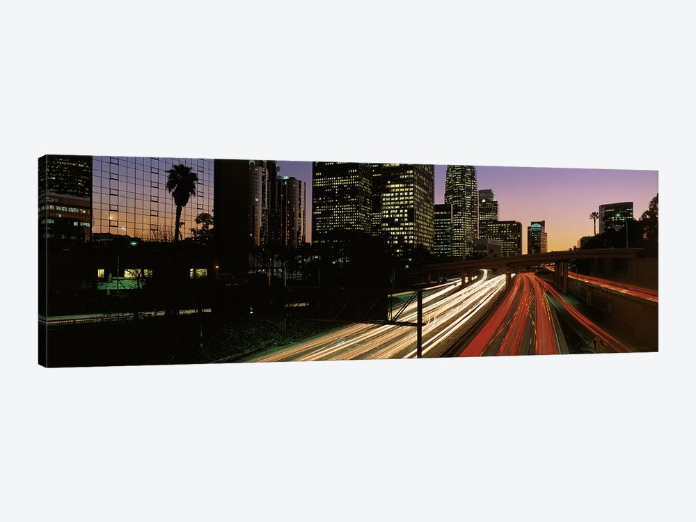 Harbor Freeway Los Angeles CA by Panoramic Images 1-piece Canvas Wall Art