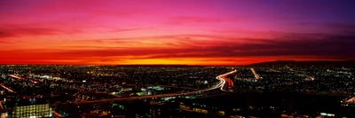 Aerial Los Angeles CA by Panoramic Images multi panel art