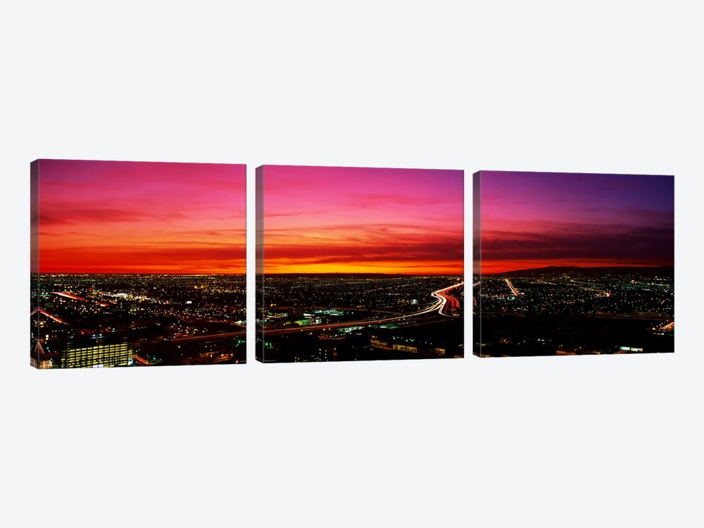 Aerial Los Angeles CA by Panoramic Images 3-piece Canvas Art Print