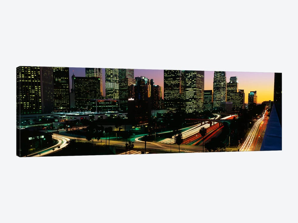 Harbor Freeway Los Angeles CA by Panoramic Images 1-piece Canvas Artwork