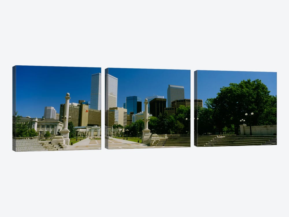 Buildings in a city, Denver, Colorado, USA #2 by Panoramic Images 3-piece Canvas Art Print