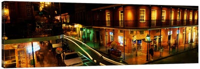 Bourbon Street New Orleans LA Canvas Art Print - Panoramic Cityscapes