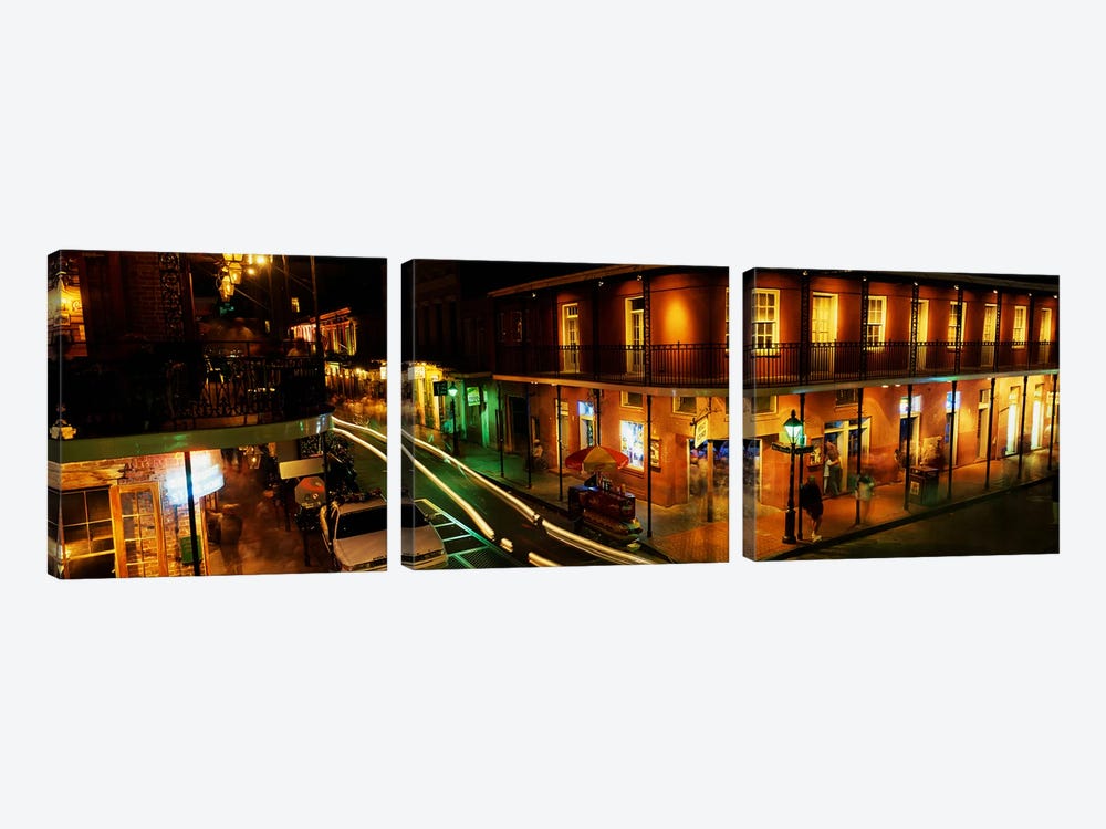 Bourbon Street New Orleans LA by Panoramic Images 3-piece Canvas Art