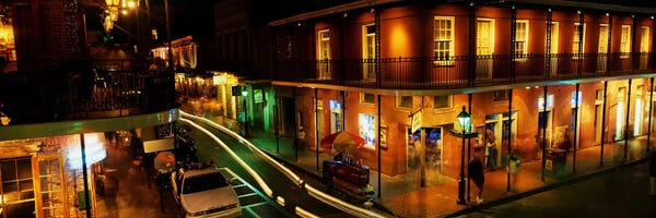 Panoramic Images: Bourbon Street New Orleans LA by Panoramic Images