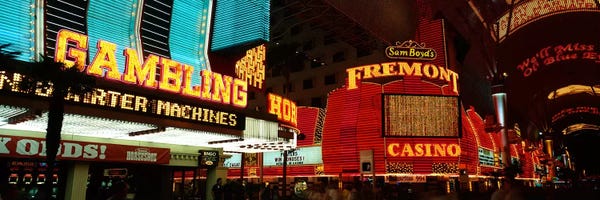 Gambling: Fremont Street Experience Las Vegas NV by Panoramic Images