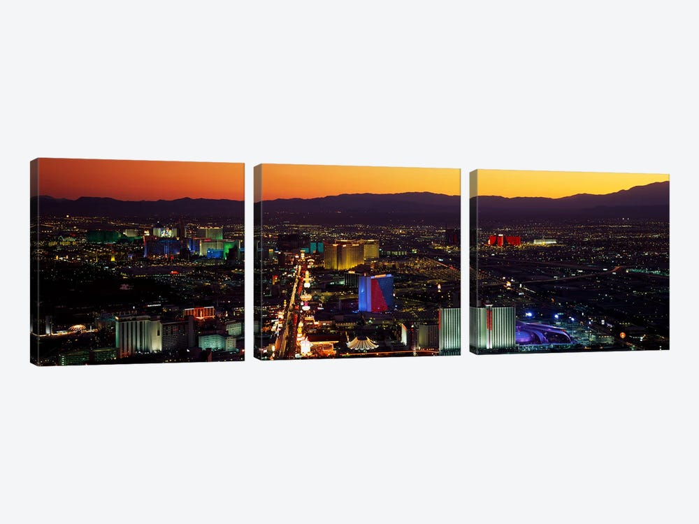 Hotels Las Vegas NV by Panoramic Images 3-piece Canvas Print