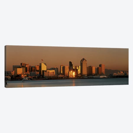 San Diego Skyline at Sunset Canvas Print #PIM3249} by Panoramic Images Canvas Art