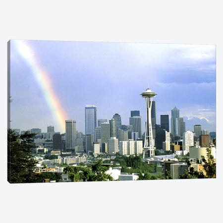 Rainbow Seattle WA Canvas Print #PIM3261} by Panoramic Images Canvas Art