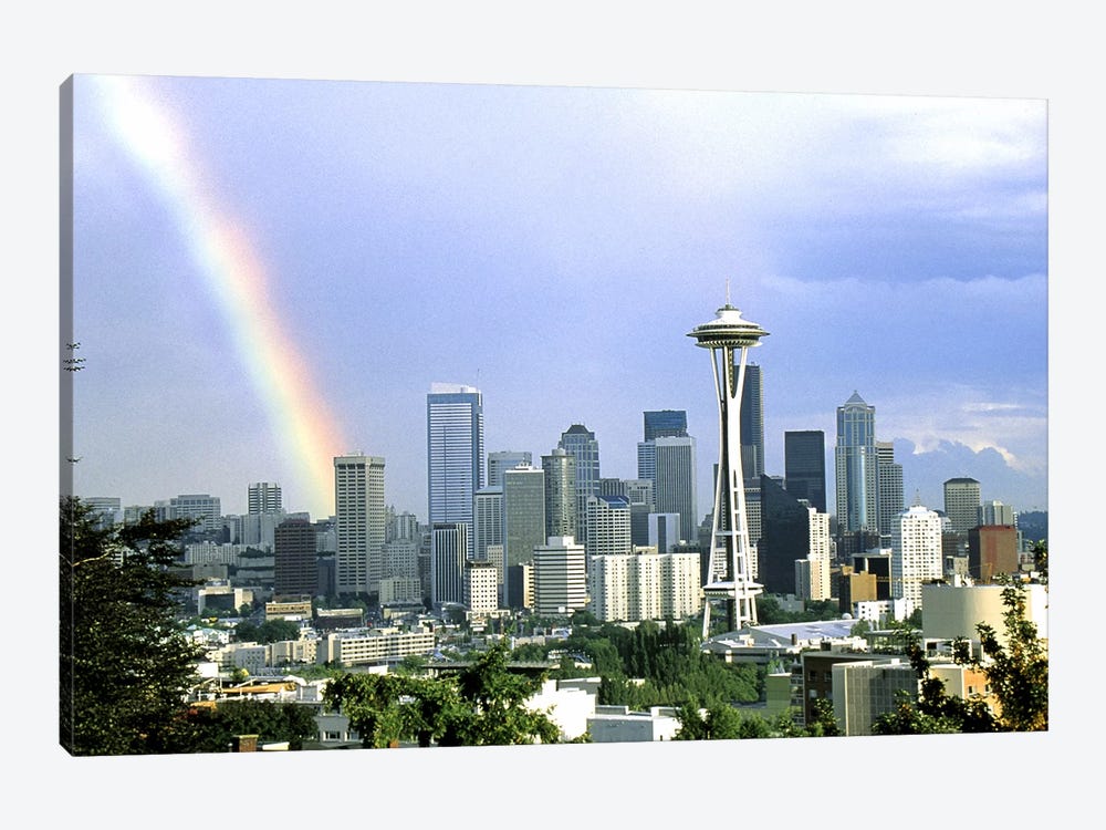 Rainbow Seattle WA by Panoramic Images 1-piece Canvas Artwork