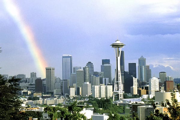 Seattle: Rainbow Seattle WA by Panoramic Images