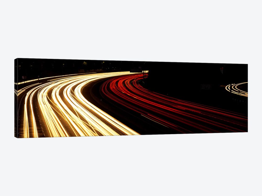 Hollywood Freeway at Night CA by Panoramic Images 1-piece Canvas Wall Art