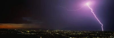Lightning Storm at Night by Panoramic Images multi panel art