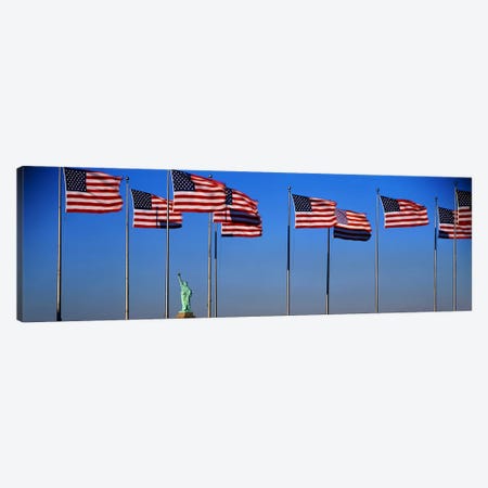 Flags New York NY Canvas Print #PIM3277} by Panoramic Images Canvas Artwork