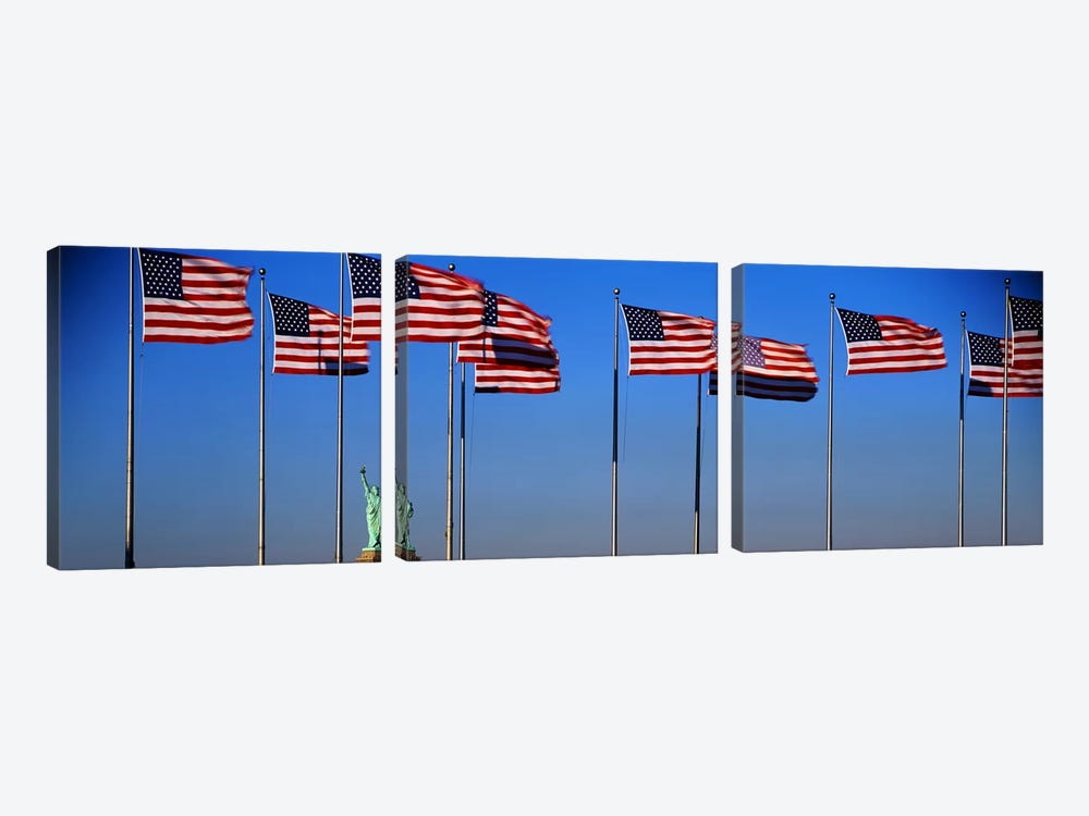 Flags New York NY by Panoramic Images 3-piece Canvas Art Print