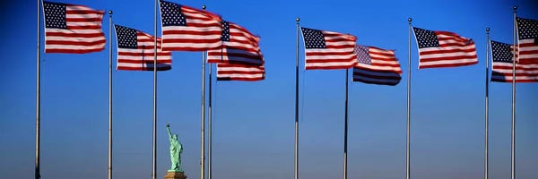 American Flags: Flags New York NY by Panoramic Images