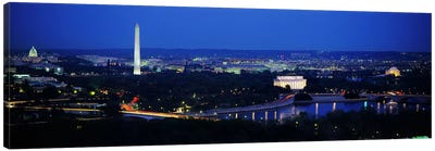High angle view of a cityWashington DC, USA Canvas Art Print - Washington DC