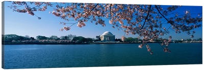 Monument at the waterfront, Jefferson Memorial, Potomac River, Washington DC, USA Canvas Art Print - Washington D.C. Art