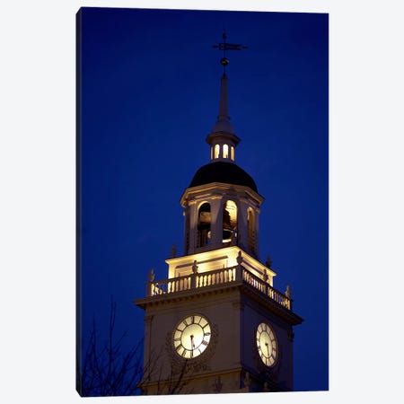 Independence Hall Tower, Philadelphia PA Canvas Print #PIM3288} by Panoramic Images Canvas Wall Art