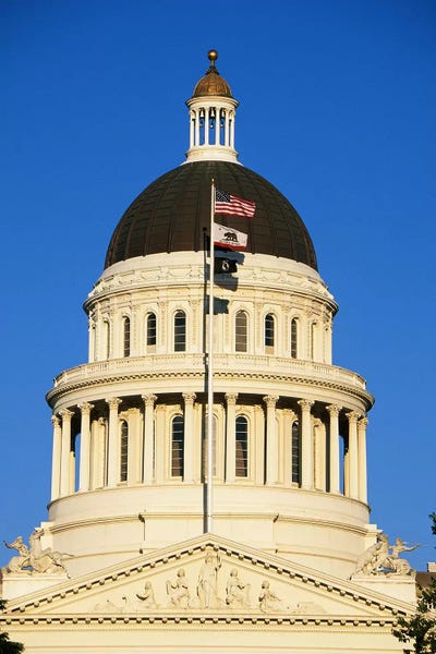 US Flags: California State Capitol Building Sacramento CA by Panoramic Images