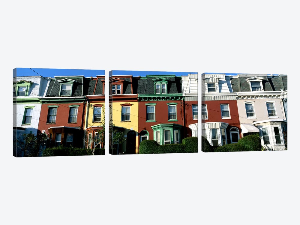 Row Houses Philadelphia PA by Panoramic Images 3-piece Canvas Print