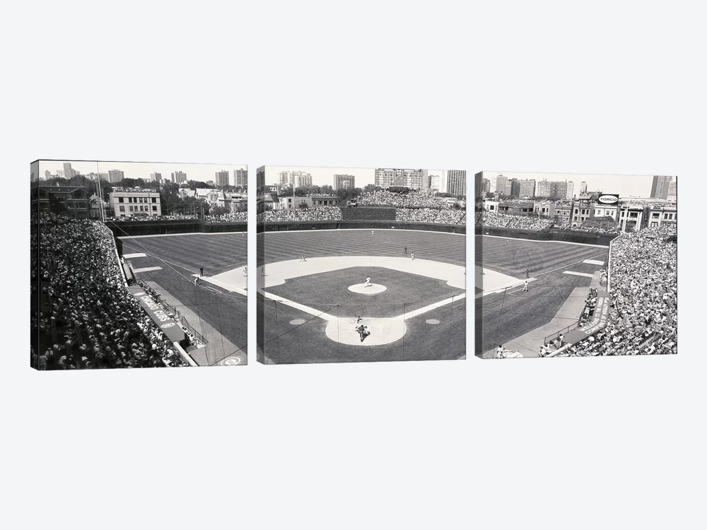 USA, Illinois, Chicago, Cubs, baseball IX by Panoramic Images 3-piece Canvas Print