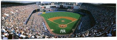 High angle view of a baseball stadium, Yankee Stadium, New York City, New York State, USA Canvas Art Print - Sports