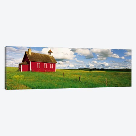 Red Prairie Schoolhouse, Battle Lake, Minnesota, USA Canvas Print #PIM32} by Panoramic Images Canvas Art Print