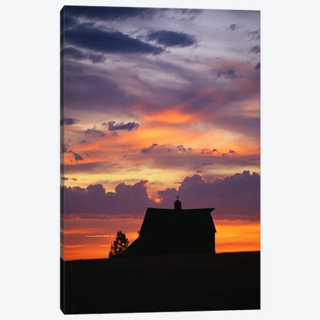 Barn at Sunset Canvas Print #PIM3302} by Panoramic Images Canvas Print