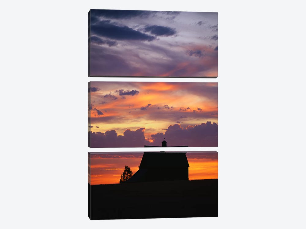 Barn at Sunset by Panoramic Images 3-piece Canvas Wall Art