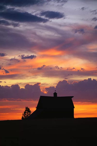 Farms: Barn at Sunset by Panoramic Images