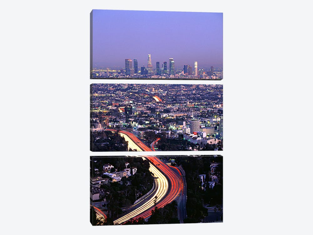 Hollywood Freeway Los Angeles CA by Panoramic Images 3-piece Art Print