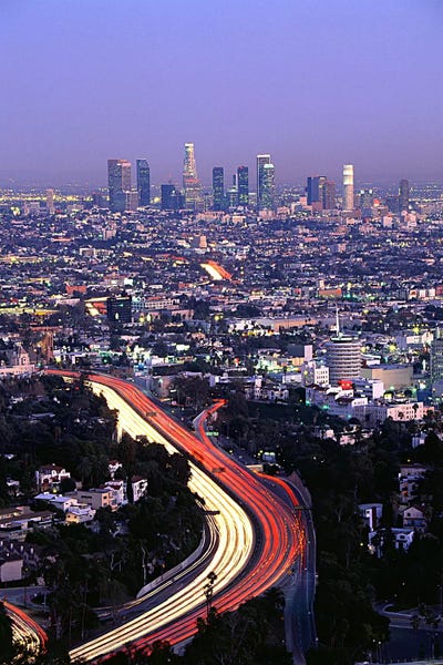 Panoramic Images: Hollywood Freeway Los Angeles CA by Panoramic Images