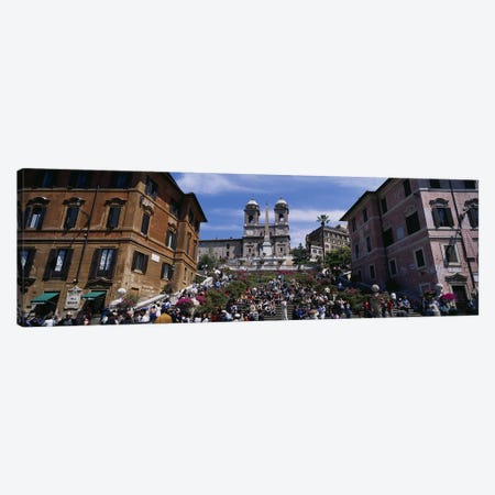 Low angle view of tourist on steps, Spanish Steps, Rome, Italy Canvas Print #PIM3311} by Panoramic Images Canvas Art
