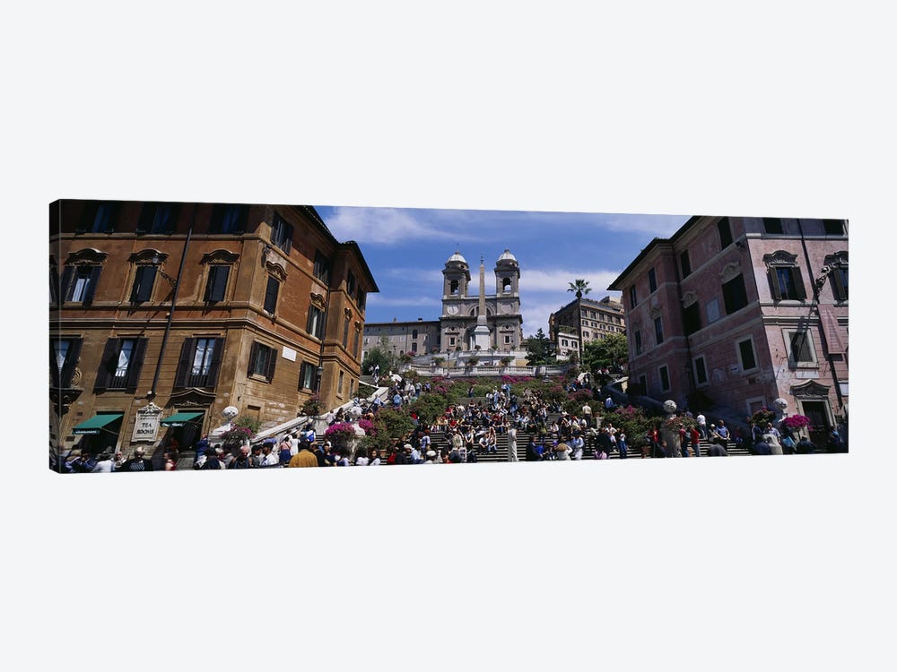 Low angle view of tourist on steps, Spanish Steps, Rome, Italy by Panoramic Images 1-piece Canvas Artwork