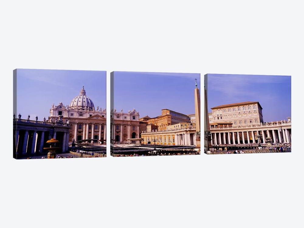 Vatican, St Peters Square, Rome, Italy by Panoramic Images 3-piece Canvas Print
