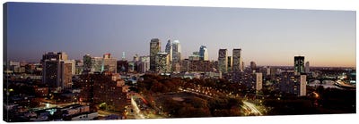 High angle view of a city, Philadelphia, Pennsylvania, USA Canvas Art Print - Philadelphia Skylines