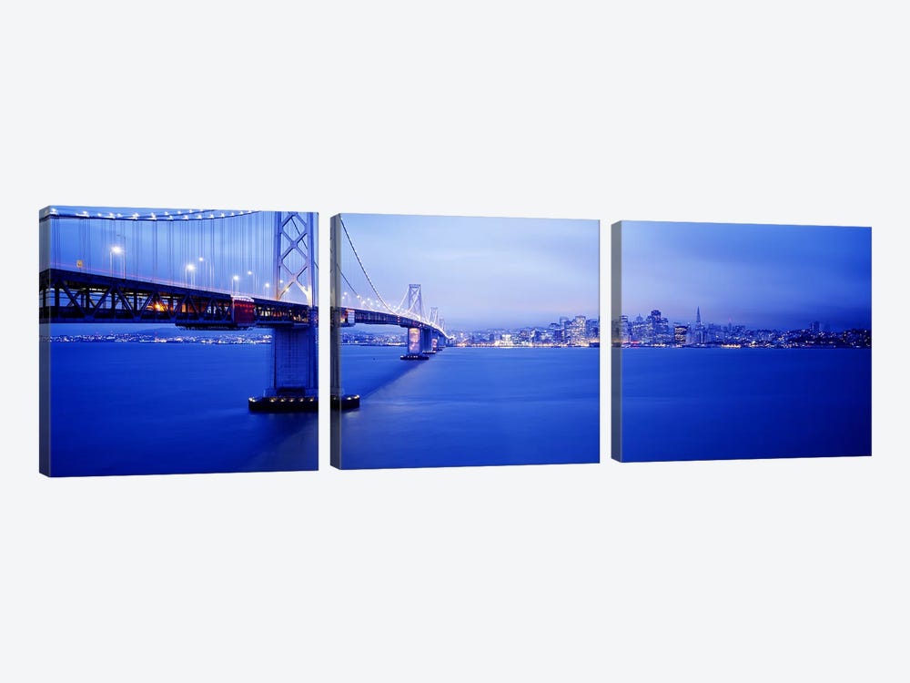 Bay Bridge San Francisco CA by Panoramic Images 3-piece Canvas Print
