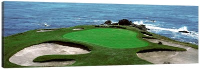 Pebble Beach Golf Course 8th Green Carmel CA Canvas Art Print - Panoramic Photography