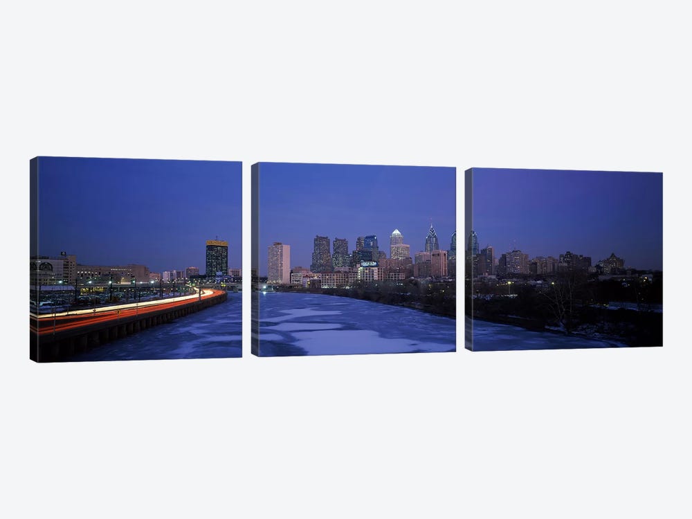 Buildings in a city, Philadelphia, Pennsylvania, USA #2 by Panoramic Images 3-piece Canvas Artwork