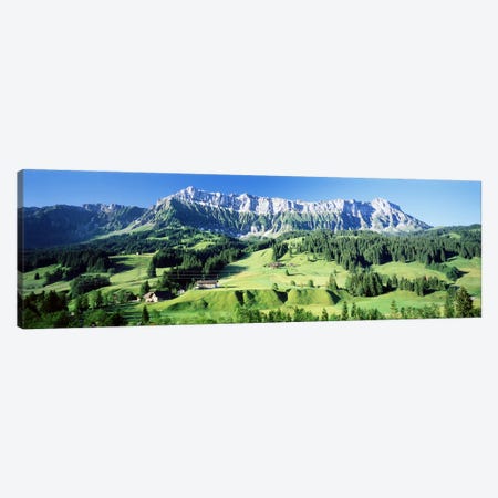 Mountainside Farmland, Upper Emmantel, Switzerland Canvas Print #PIM3341} by Panoramic Images Canvas Print