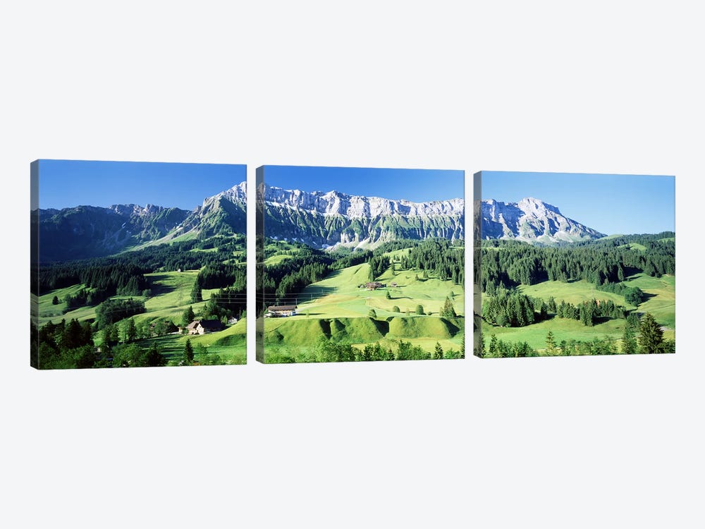 Mountainside Farmland, Upper Emmantel, Switzerland by Panoramic Images 3-piece Art Print