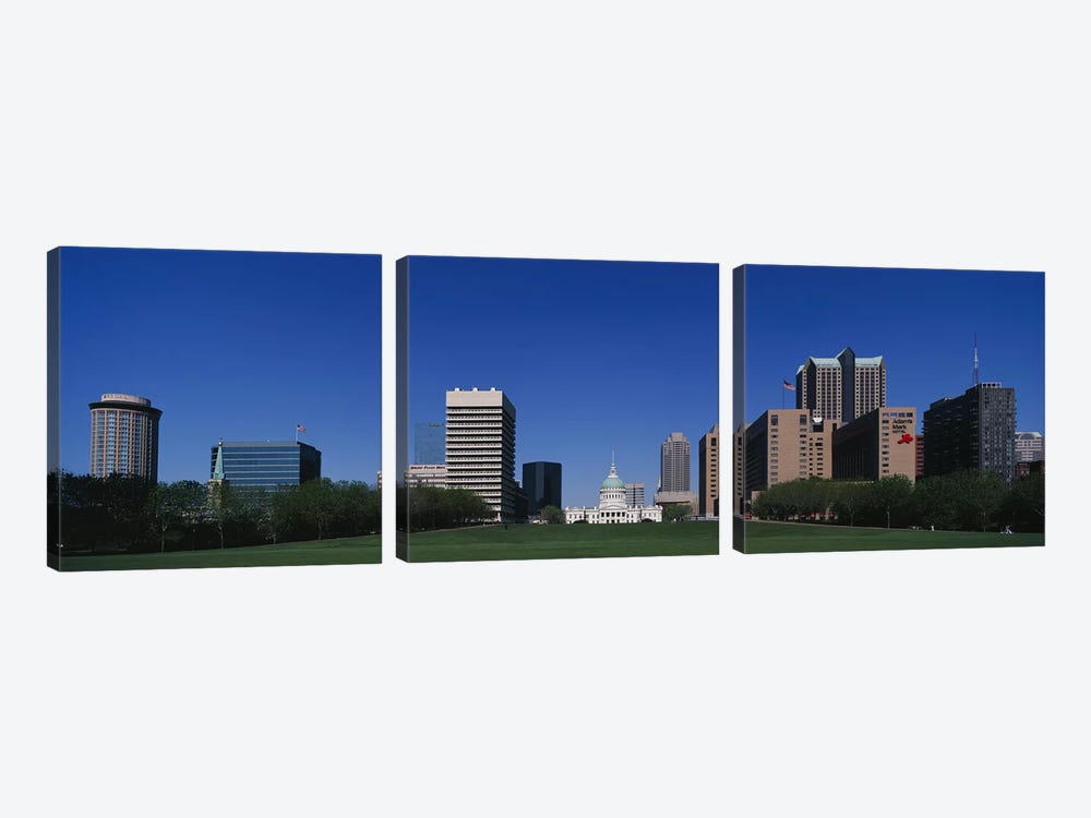 Buildings in a city, St Louis, Missouri, USA by Panoramic Images 3-piece Canvas Print