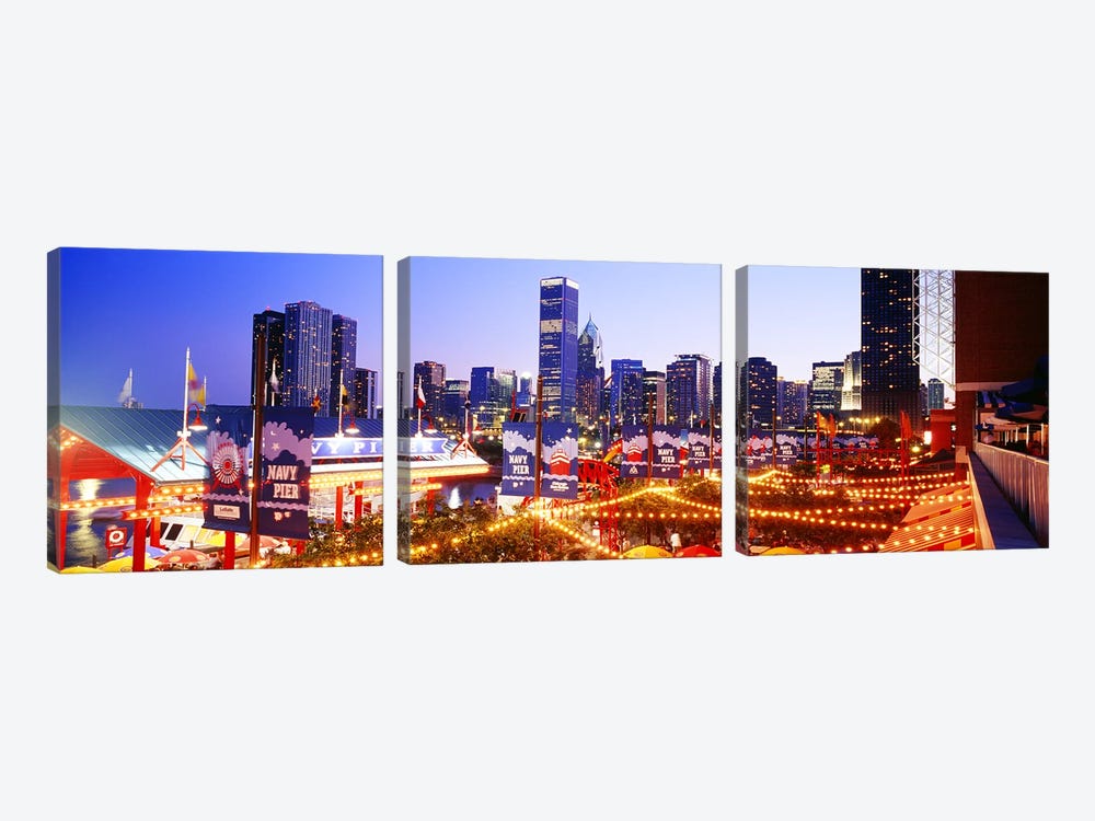Navy Pier Chicago IL by Panoramic Images 3-piece Canvas Art Print