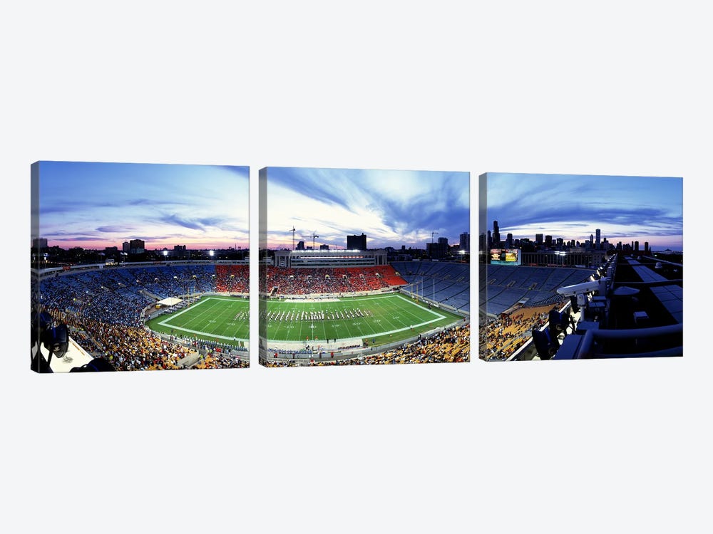Soldier Field FootballChicago, Illinois, USA by Panoramic Images 3-piece Canvas Art
