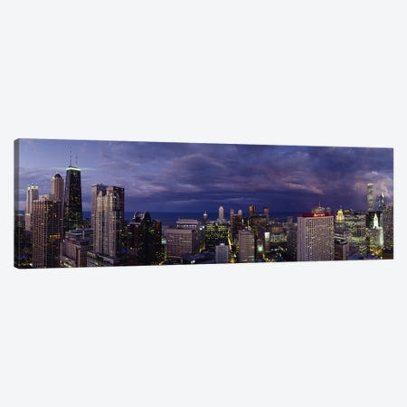 Evening Chicago IL Canvas Print #PIM3353} by Panoramic Images Canvas Wall Art